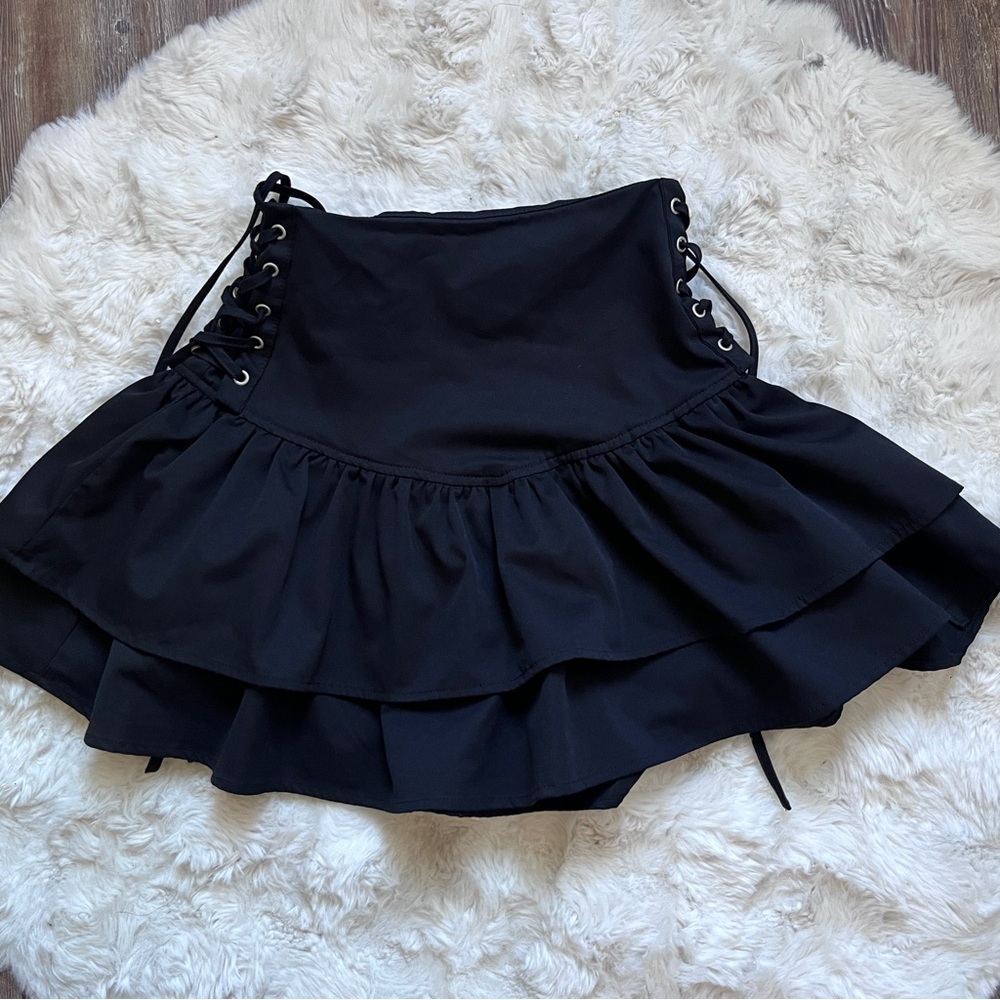 Goth Mini Skirt High Waist